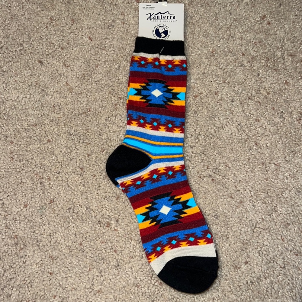 Xanterra Aztec Youth Socks, one size fits most.